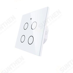 4 Gang WiFi Smart Glass Panel Switch Smart Life/Tuya App Multi-Control Voice Control Works with Alexa Google 4 Gang WiFi Smart Glass Panel Switch Smart Life/Tuya App Multi-Control Voice Control Works with Alexa Google