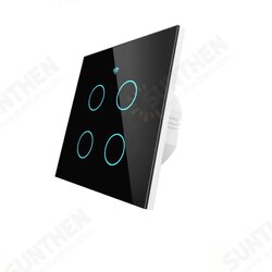 4 Gang WiFi Smart Glass Panel Switch Smart Life/Tuya App Multi-Control Voice Control Works with Alexa Google 4 Gang WiFi Smart Glass Panel Switch Smart Life/Tuya App Multi-Control Voice Control Works with Alexa Google
