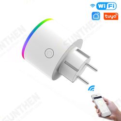 WiFi Smart Plug Wireless RGB Power Socket Smart Life/Tuya App Wireless Remote Control Work with Alexa Google Home