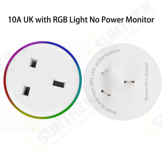 WiFi Smart Plug Wireless RGB Power Socket Smart Life/Tuya App Wireless Remote Control Work with Alexa Google Home WiFi Smart Plug Wireless RGB Power Socket Smart Life/Tuya App Wireless Remote Control Work with Alexa Google Home