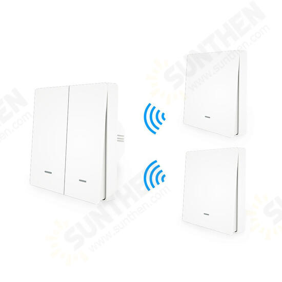 WiFi Smart Push Button Switch RF433 Wall Panel Transmitter Kit Smart life Tuya App Remote Control Works with Alexa Google Home