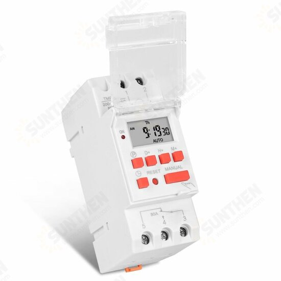 TM919B 30A Timer Switch Time Controller Automatic Cycle Timing Switch Output Built-in Battery TM919B 30A Timer Switch Time Controller Automatic Cycle Timing Switch Output Built-in Battery