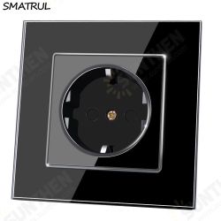 YB-B2006 Type 86 16A Wall Socket European Standard Household Glass Panel Power Socket YB-B2006 Type 86 16A Wall Socket European Standard Household Glass Panel Power Socket