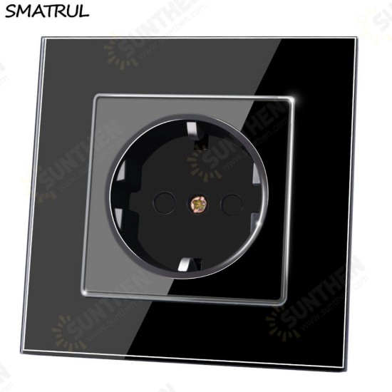 YB-B2006 Type 86 16A Wall Socket European Standard Household Glass Panel Power Socket YB-B2006 Type 86 16A Wall Socket European Standard Household Glass Panel Power Socket