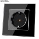 YB-B2006 Type 86 16A Wall Socket European Standard Household Glass Panel Power Socket YB-B2006 Type 86 16A Wall Socket European Standard Household Glass Panel Power Socket