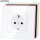YB-B2006 Type 86 16A Wall Socket European Standard Household Glass Panel Power Socket YB-B2006 Type 86 16A Wall Socket European Standard Household Glass Panel Power Socket