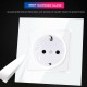 YB-B2006 Type 86 16A Wall Socket European Standard Household Glass Panel Power Socket