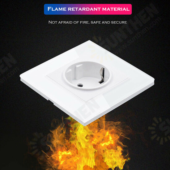YB-B2006 Type 86 16A Wall Socket European Standard Household Glass Panel Power Socket YB-B2006 Type 86 16A Wall Socket European Standard Household Glass Panel Power Socket