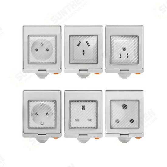 S55 Waterproof WIFI Smart Socket Switch UK/AU/US/FR/DE/ZA Multiple Version Wifi Socket Works With Alexa Google Home