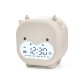 Timing Cow Shape Alarm Clock Digital Creative Electronic Clock Children's Student Voice Report Clock USB Charging