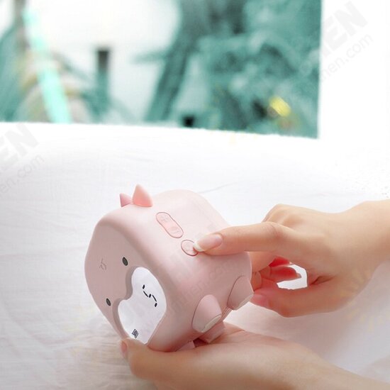 Timing Cow Shape Alarm Clock Digital Creative Electronic Clock Children's Student Voice Report Clock USB Charging