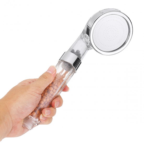 Transparent Shower Head ABS Anion Filter SPA Saving Pressurized Boost Rainfall Shower Head for Bathroom Bathing Travelling