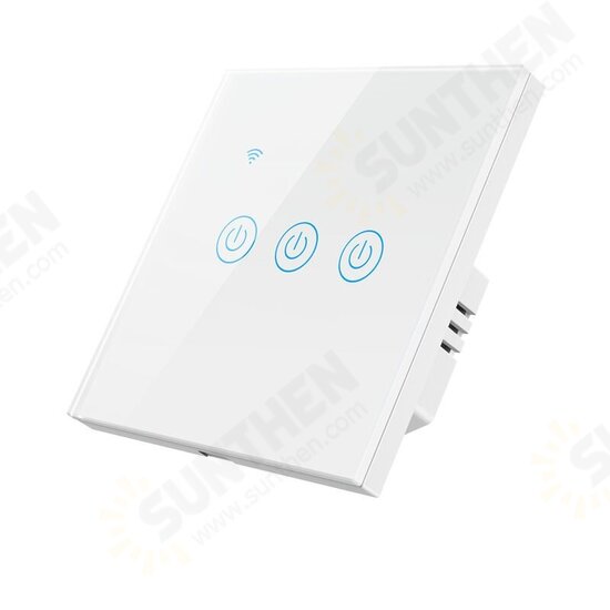 Tuya WIFI 2.4GHZ 1/2/3 Gang Touch Switch Two-wire Shared Panel Home Lighting Work with Alexa Google Home