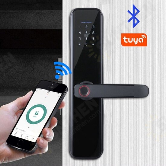 WF-007B-PRO Tuya Bluetooth Smart Fingerprint Electronic Lock Indoor Password Office Door Lock for Hotel Home