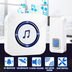 Wireless Chime Door Bell Waterproof 55 Ringtone 300M Range Alarm Doorbell IP55 Wireless Chime Door Bell Waterproof 55 Ringtone 300M Range Alarm Doorbell IP55