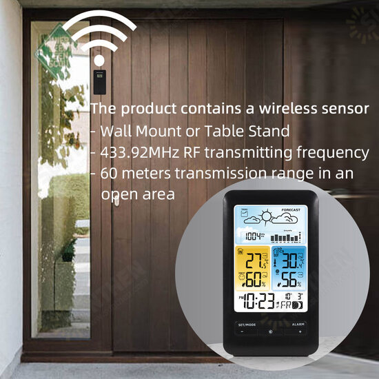 Wireless IR Weather Station Digital Thermometer Hygrometer Meter 24H Air Pressure Monitor Barometer Weather Forecast Alarm Clock Wireless IR Weather Station Digital Thermometer Hygrometer Meter 24H Air Pressure Monitor Barometer Weather Forecast Alarm Clock