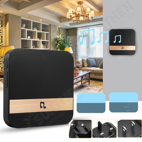 Wireless WiFi Doorbell Remote Control Digital 4 Volume Home Indoor Doorbell Receiver