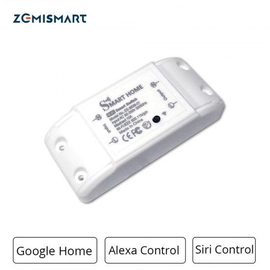 Smart Home Wifi Switch Voice Control by Alexa Siri DIY Modules Timer Control On and Off Suit for Bulb Fan TV Etc.