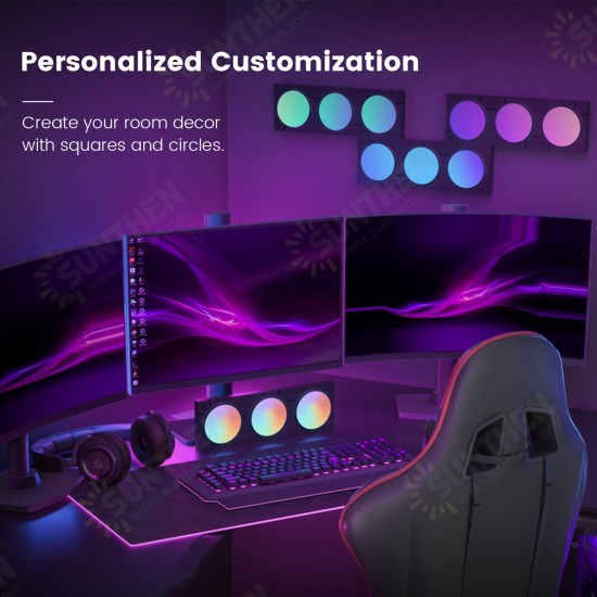 MIX LS168 Smart LED Light Panels RGB Quantum Lights APP Control Works with Alexa Google Assistant