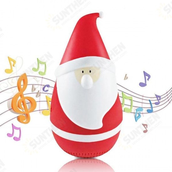 Christmas Gift Mini Santa Claus Tumbler bluetooth Wireless Speaker Touch Sensor for Kid