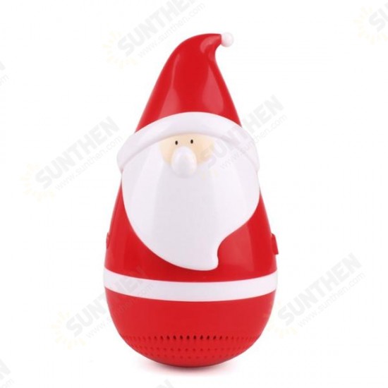 Christmas Gift Mini Santa Claus Tumbler bluetooth Wireless Speaker Touch Sensor for Kid