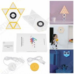 DC5V USB DIY Smart Puzzle Night Light Touch-sensitive Color-changing Toy-White / Yellow DC5V USB DIY Smart Puzzle Night Light Touch-sensitive Color-changing Toy-White / Yellow