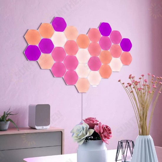 Shapes Hexagons Wifi Smart LED Light Kit DIY Night Lamp Touch Voice APP Control 16 Million Color work with Homekit Alexa Google Home