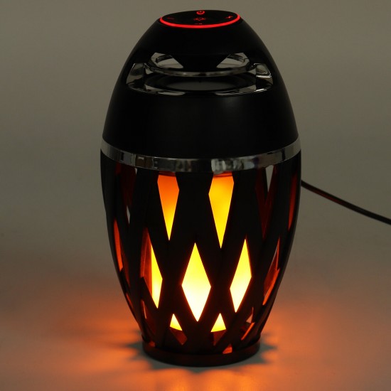 Outdoor bluetooth Speaker LED Flame Light Table Lamp Torch Atmosphere Bright Night Light DC5V