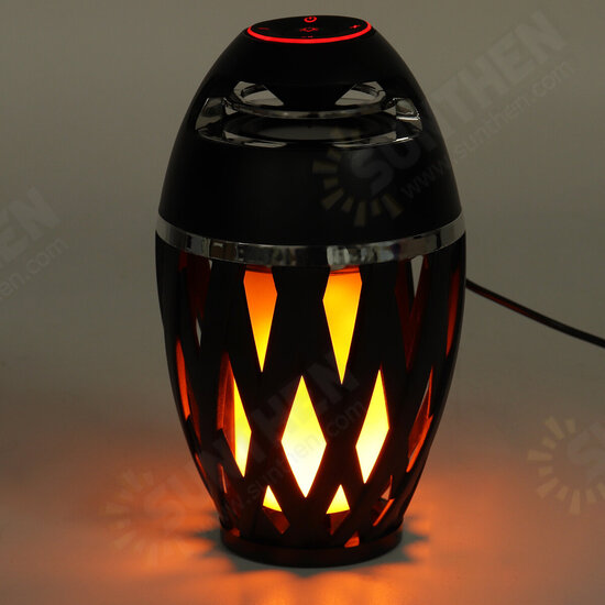 Outdoor bluetooth Speaker LED Flame Light Table Lamp Torch Atmosphere Bright Night Light DC5V