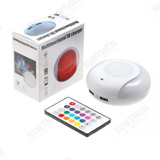 Wireless Bluetooth LED Light Speaker Bulb RGB 10W Music Playing Lamp+Remote RGB Colors Changing Night Light