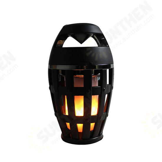 Wireless bluetooth Speaker LED Flame Light Night Lamp Portable Stereo Speaker with Flickers Warm White Light