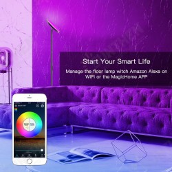 AC100-240V 24W Smart Wifi RGB+CCT 2000LM Floor Lamp Dimmable APP Voice Control Works with Google Home Alexa AC100-240V 24W Smart Wifi RGB+CCT 2000LM Floor Lamp Dimmable APP Voice Control Works with Google Home Alexa