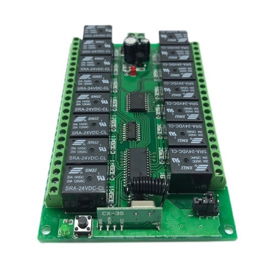 12V 24V 18 Channels High Power Wireless Remote Control Switch Board with Shell with Remote Controller