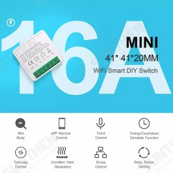 16A Mini Smart Wifi DIY Switch Support 2 Way Control Smart Home Automation Module Work with Alexa Google Home Smart Life App 16A Mini Smart Wifi DIY Switch Support 2 Way Control Smart Home Automation Module Work with Alexa Google Home Smart Life App