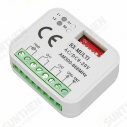 2 Channel Garage Gate Remote Receiver RX MULTI 300-900MHZ AC/DC 9-30V Receiver for Garage Door Command Gate Control Transmitter 2 Channel Garage Gate Remote Receiver RX MULTI 300-900MHZ AC/DC 9-30V Receiver for Garage Door Command Gate Control Transmitter