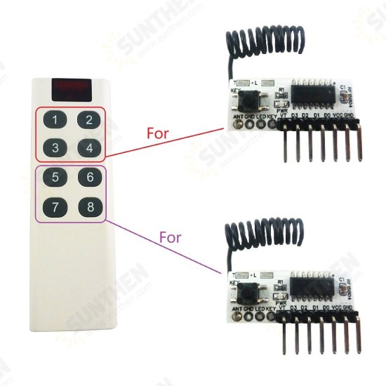 200uA 433M OOK/ASK PT2262 EV1527 Wireless Decoding Remote Control Module DC 3-5V Transceiver Kit