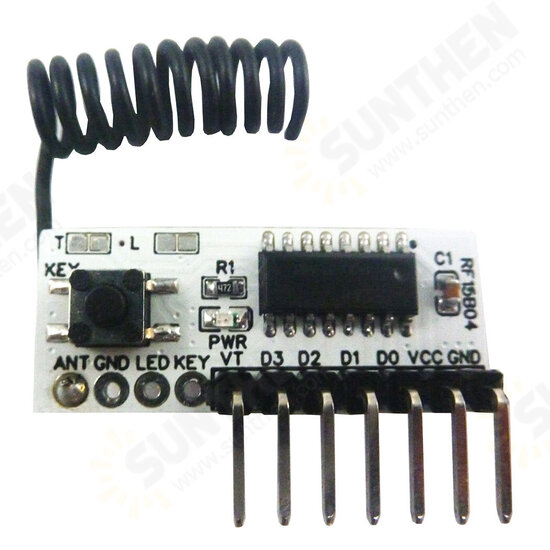 200uA 433M OOK/ASK PT2262 EV1527 Wireless Decoding Remote Control Module DC 3-5V Transceiver Kit