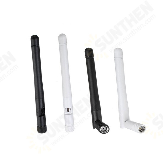 2.4GHz White/Black Inner Hole / Inner Needle Wireless WIFI Antenna SMA Antenna 2.4G Folding Glue Stick 3dBi for AP Router