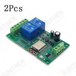 2Pcs 5V/8-80V Power Supply ESP8266 WIFI Dual Relay Module ESP-12F Development Board Secondary Development 2Pcs 5V/8-80V Power Supply ESP8266 WIFI Dual Relay Module ESP-12F Development Board Secondary Development