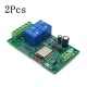 2Pcs 5V/8-80V Power Supply ESP8266 WIFI Dual Relay Module ESP-12F Development Board Secondary Development