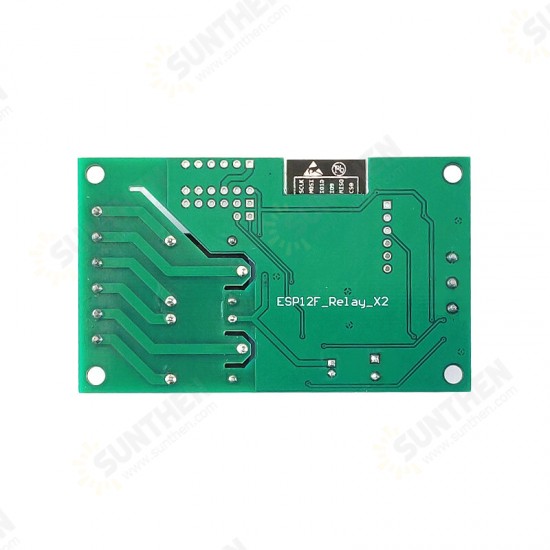 2Pcs 5V/8-80V Power Supply ESP8266 WIFI Dual Relay Module ESP-12F Development Board Secondary Development