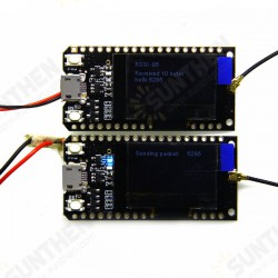 2Pcs CH9102X QFN28 LORA32 868MHz/915Mhz ESP32 LoRa OLED 0.96 Inch Blue Display bluetooth WIFI ESP-32 Development Board Module With Antenna 2Pcs CH9102X QFN28 LORA32 868MHz/915Mhz ESP32 LoRa OLED 0.96 Inch Blue Display bluetooth WIFI ESP-32 Development Board Module With Antenna