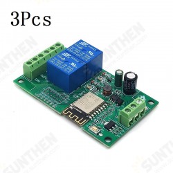 3Pcs 5V/8-80V Power Supply ESP8266 WIFI Dual Relay Module ESP-12F Development Board Secondary Development 3Pcs 5V/8-80V Power Supply ESP8266 WIFI Dual Relay Module ESP-12F Development Board Secondary Development