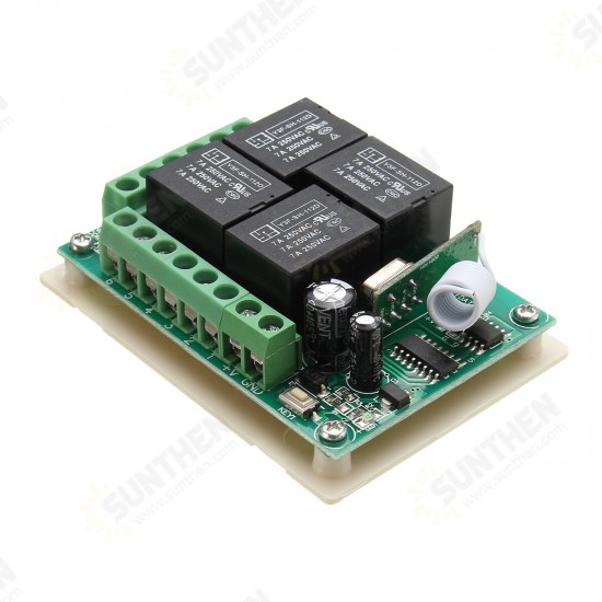 433MHz 12V 4CH Channel Relay RF Wireless Remote Control Switch 2 Transmitter+Receiver 433MHz 12V 4CH Channel Relay RF Wireless Remote Control Switch 2 Transmitter+Receiver