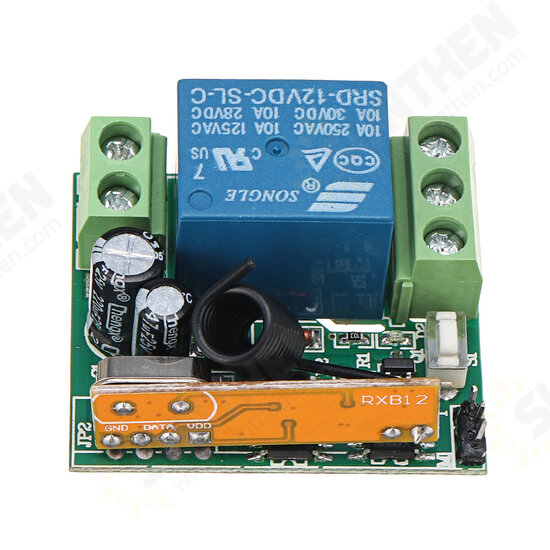 433Mhz DC12V 1CH Wireless Remote Control Switch Relay Receiver Module + 2 RF Transmitter