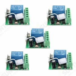 5Pcs DC12V 10A 1CH 433MHz Wireless Relay RF Remote Control Switch Receiver 5Pcs DC12V 10A 1CH 433MHz Wireless Relay RF Remote Control Switch Receiver