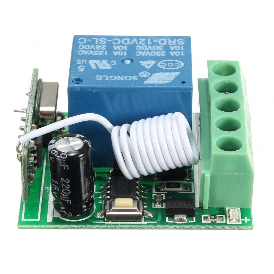 5Pcs DC12V 10A 1CH 433MHz Wireless Relay RF Remote Control Switch Receiver