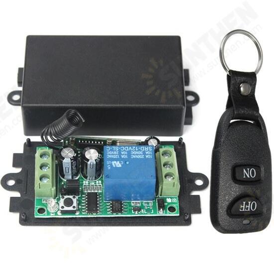 5Pcs DC 12V 10A Relay 1CH Channel Wireless RF Remote Control Switch Transmitter With Receiver