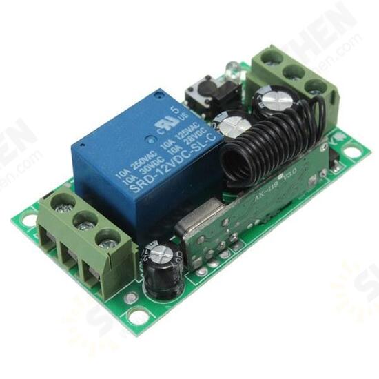 5Pcs DC 12V 10A Relay 1CH Channel Wireless RF Remote Control Switch Transmitter With Receiver 5Pcs DC 12V 10A Relay 1CH Channel Wireless RF Remote Control Switch Transmitter With Receiver