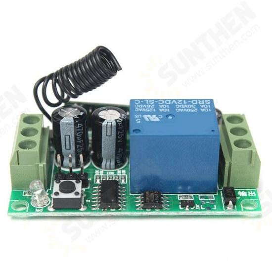 5Pcs DC 12V 10A Relay 1CH Channel Wireless RF Remote Control Switch Transmitter With Receiver